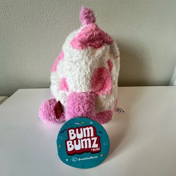 BumBumz Strawberry Milk Sunday 8” BreakfastBumz Plush Stuffed Toy - Picture 3 of 7